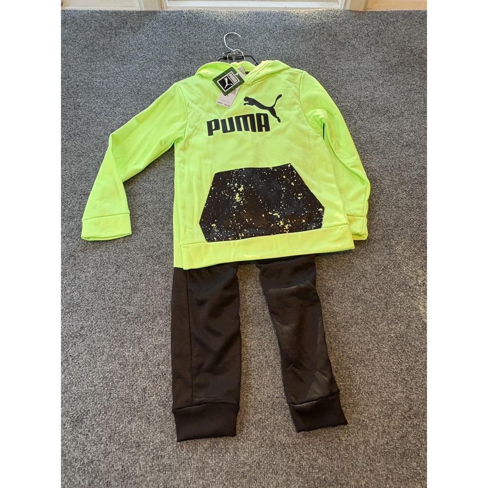Puma Hoodie Jogger Set Youth Small Fizzy Apple 2 Piece Tracksuit PFA22V92-04667
